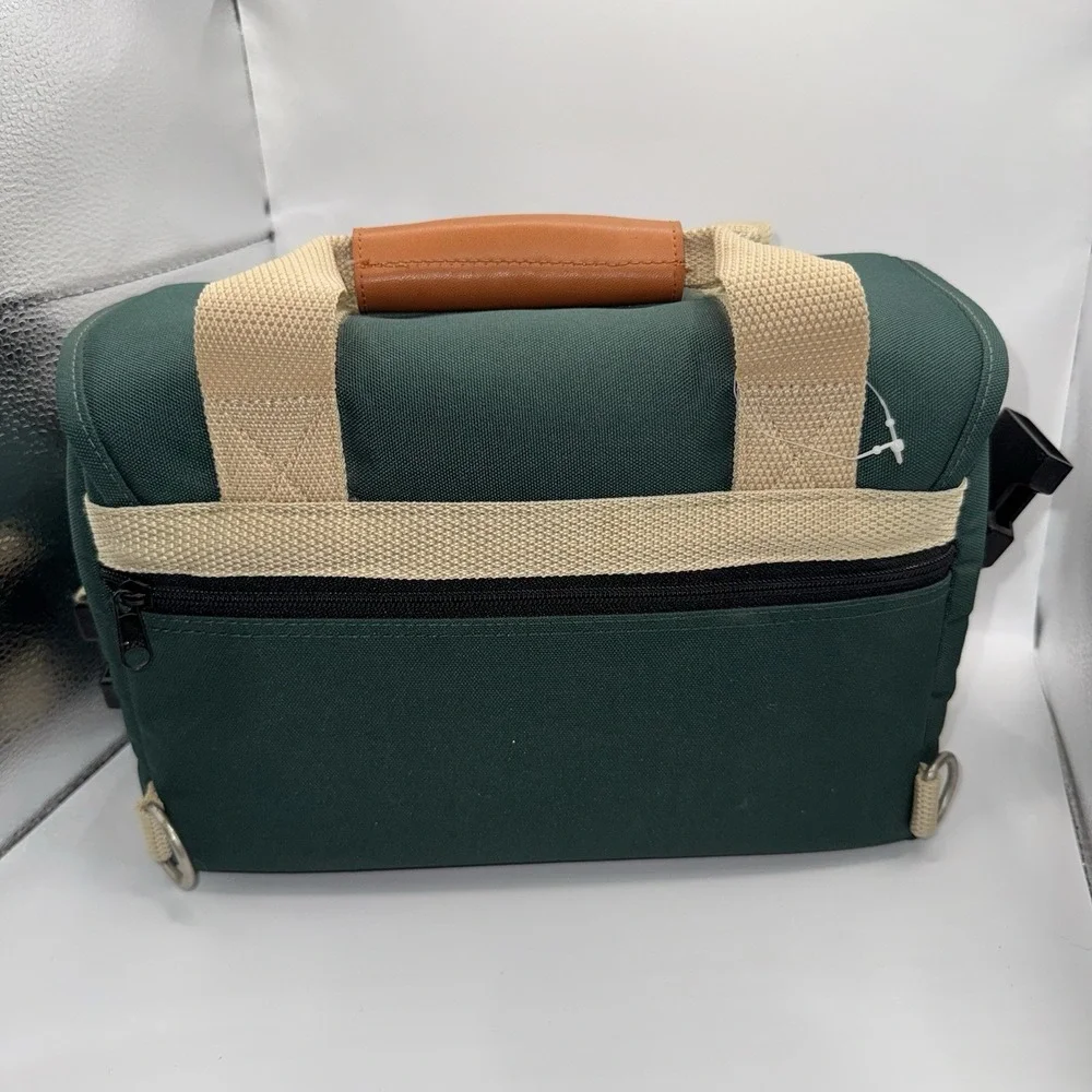 Vintage Canon Canvas Camera Bag Shoulder Bag Green Tan